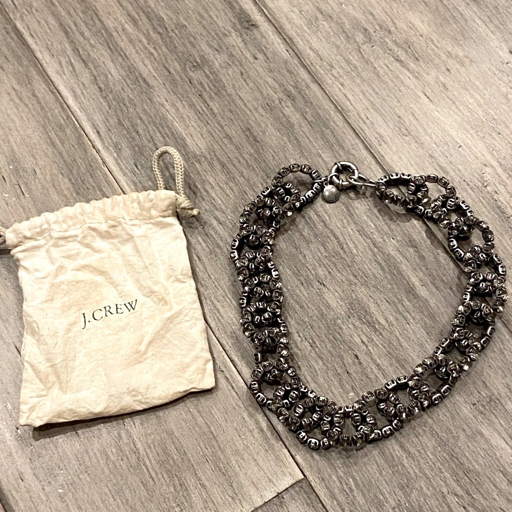 Est 2010-2013 Jcrew full Crystal chain link stretch necklace 2010s